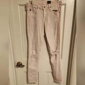 Adriano GoldSchmeid (AG) Lt pink Skinny Jeans, siE 26R